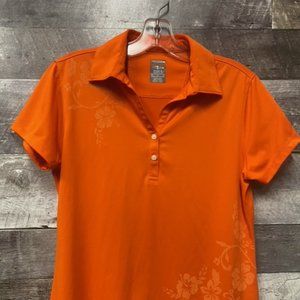 PAGE & TUTTLE Cool Swing Athletic Golf Orange Shirt Tee Size: M  **EUC**